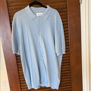Men's Light Blue Casual Button Down Shirt